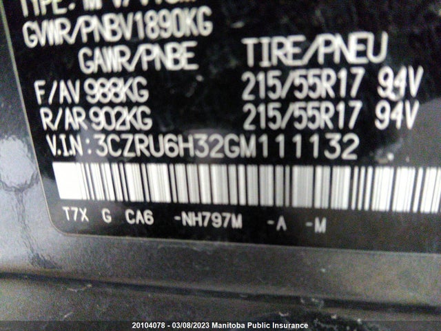 Honda HR-V EX 2016 3CZRU6H32GM111132 Image 10