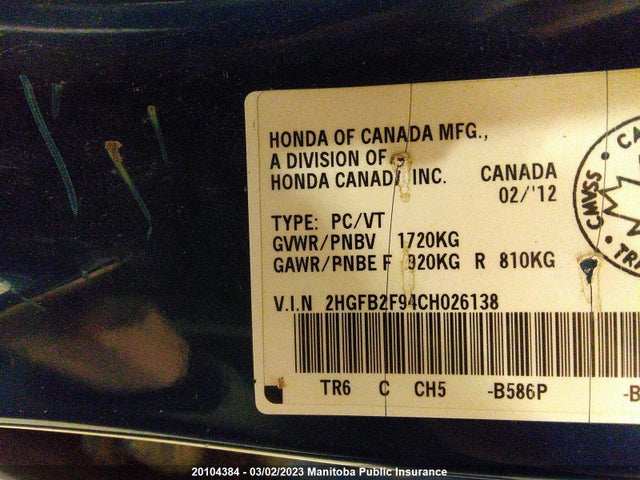 Honda Civic Ex-l 2012 2HGFB2F94CH026138 Image 10