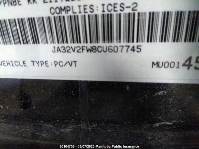 JA32V2FW8CU607745 Mitsubishi Lancer Se