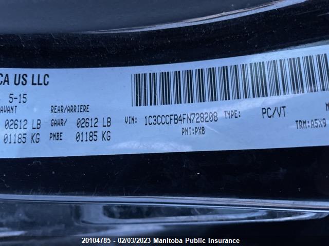1C3CCCFB4FN728208 Chrysler 200 LX