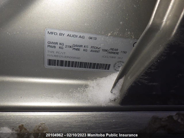 WAUMFCFL0DN048560 Audi A4 2.0t Quattro