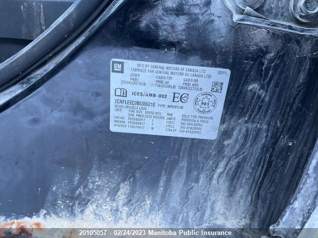 Chevrolet EQUINOX LT 2011 2CNFLEEC9B6366210 Image 9