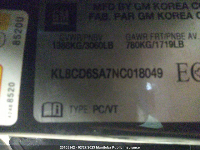 Chevrolet Spark Lt  2022 KL8CD6SA7NC018049 Image 9