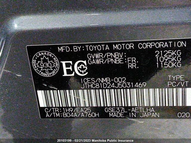 JTHC81D24J5031469 Lexus IS 300