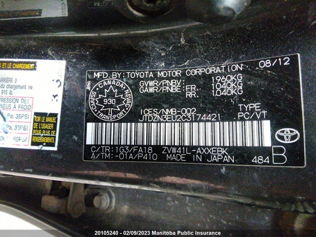 Toyota PRIUS V 2012 JTDZN3EU2C3174421 Image 10