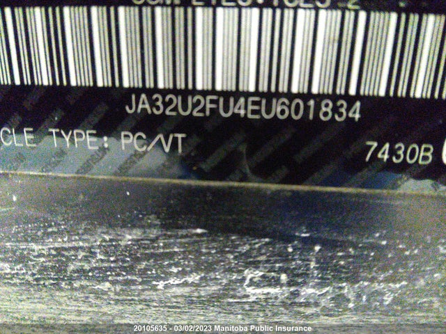 JA32U2FU4EU601834 Mitsubishi Lancer Se