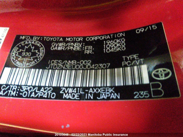 Toyota PRIUS V 2016 JTDZN3EU0GJ042307 Image 10