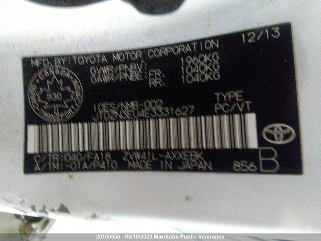 Toyota PRIUS V 2014 JTDZN3EU4E3331627 Image 10