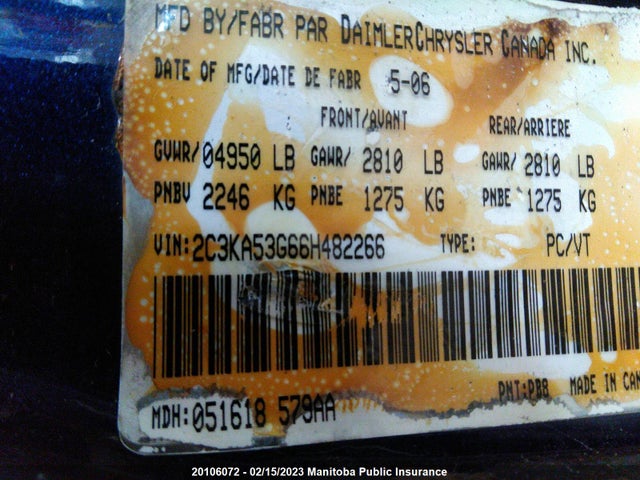 2C3KA53G66H482266 Chrysler 300