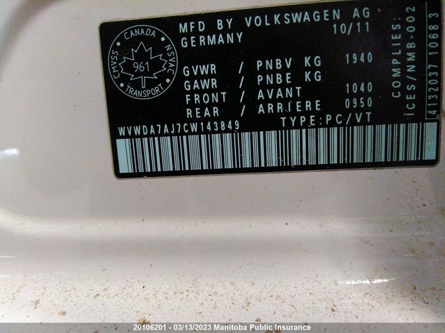Volkswagen Golf 2.5 2012 WVWDA7AJ7CW143849 Image 10