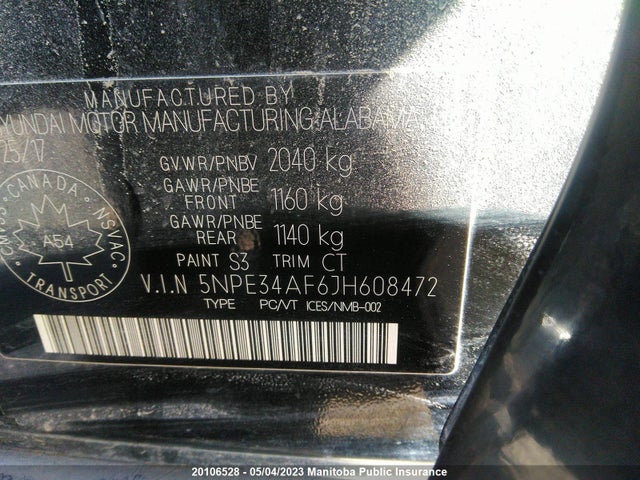 Hyundai Sonata Sport 2018 5NPE34AF6JH608472 Image 10