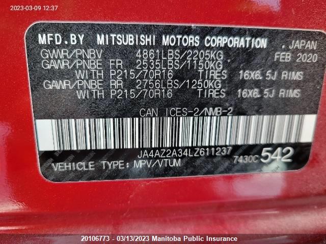 JA4AZ2A34LZ611237 Mitsubishi Outlander Es