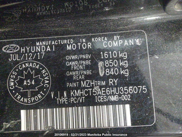 Hyundai ACCENT L 2017 KMHCT5AE6HU356075 Image 10