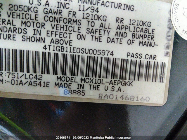 Toyota Avalon Xls 1995 4T1GB11E0SU005974 Image 10