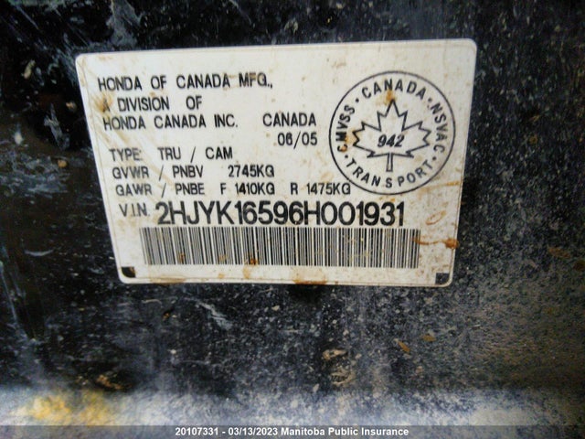 Honda Ridgeline Ex-l 2006 2HJYK16596H001931 Image 10