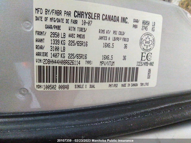 Dodge Grand Caravan Sxt 2008 2D8HN44H08R626114 Image 10