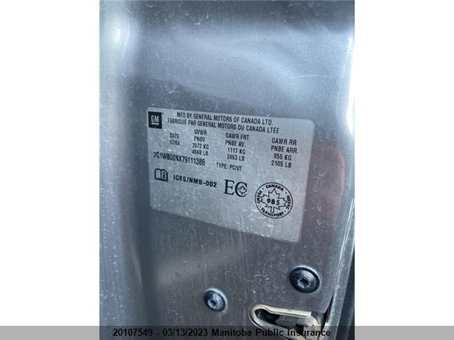 Chevrolet Impala Ls V6  2007 2G1WB58NX79111388 Image 9