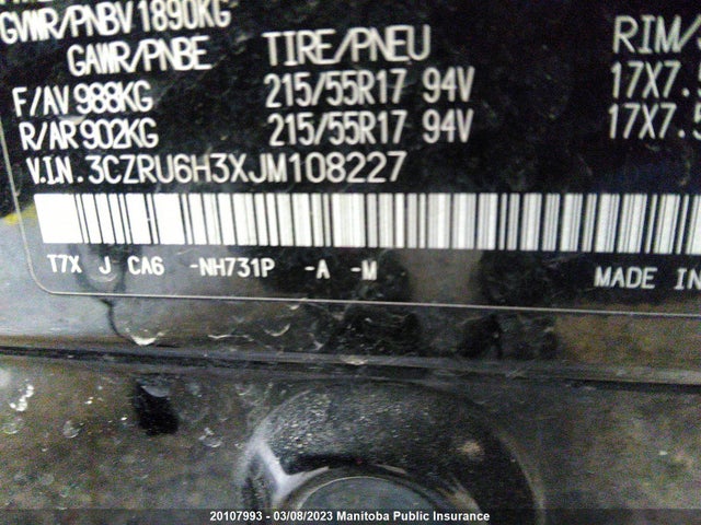Honda HR-V LX 2018 3CZRU6H3XJM108227 Image 10