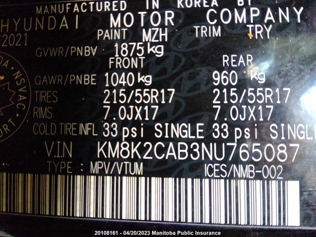 Hyundai Kona Preferred  2022 KM8K2CAB3NU765087 Image 10