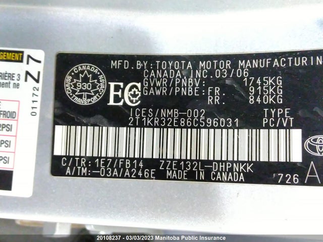 Toyota Matrix Xr 2006 2T1KR32E86C596031 Image 10