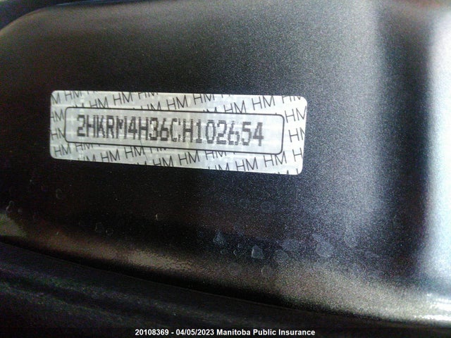 Aukcja sprzedaży 2012 Honda Cr-v Lx, vin: 2HKRM4H36CH102654, numer aukcji: 20108369