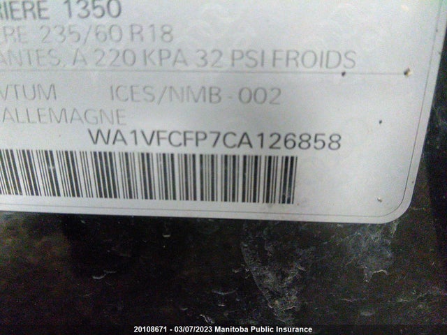 WA1VFCFP7CA126858 Audi Q5