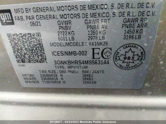 Chevrolet Blazer Lt 2021 3GNKBHRS4MS563144 Image 11