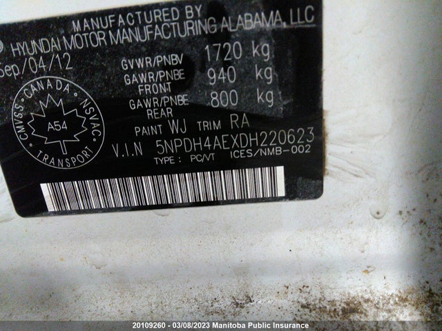 Hyundai Elantra Gls 2013 5NPDH4AEXDH220623 Image 10