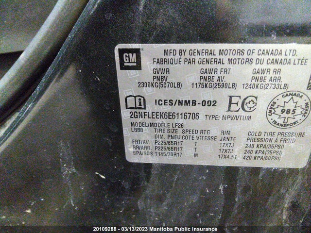 Chevrolet EQUINOX LS 2014 2GNFLEEK6E6116706 Image 9