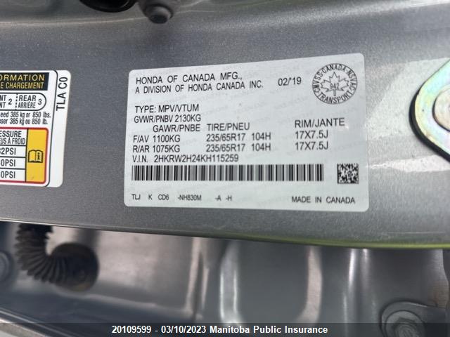 Honda CR-V LX 2019 2HKRW2H24KH115259 Image 9