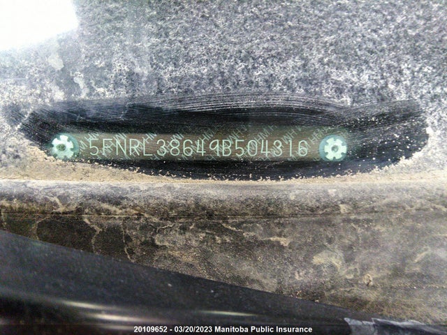 Honda Odyssey Ex-l  2009 5FNRL38649B504316 Image 10