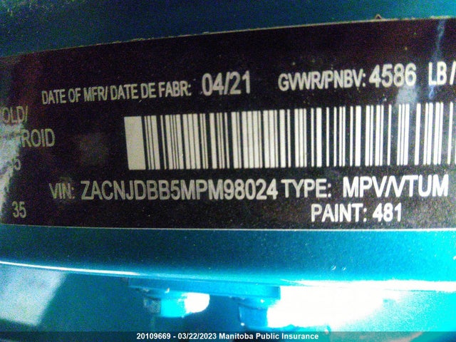 Jeep Renegade North 2021 ZACNJDBB5MPM98024 Image 10