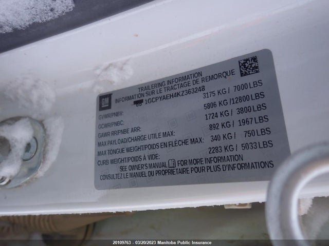 Chevrolet Silverado 1500 Wt Crew Cab  2019 1GCPYAEH4KZ363248 Image 7