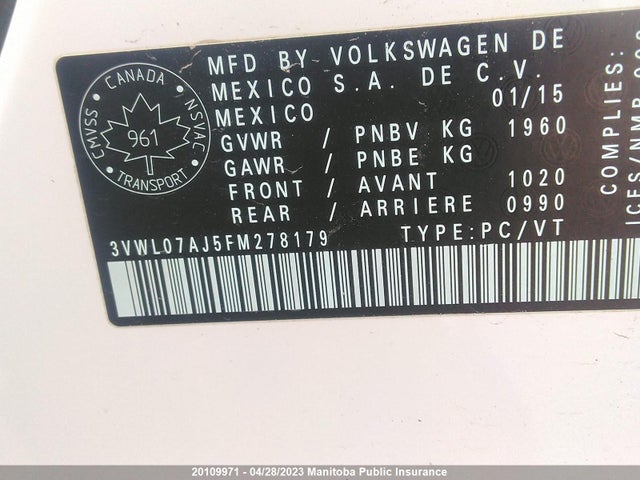 Volkswagen Jetta 1.8 Tsi  2015 3VWL07AJ5FM278179 Image 10