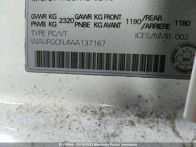 WAUFGCFL4AA137167 Audi S4 3.0t Quattro 