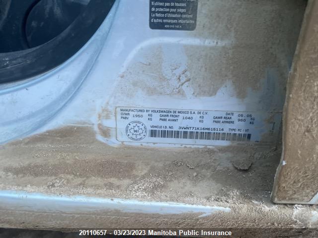 Volkswagen JETTA TDI 2006 3VWNT71K16M615116 Image 9