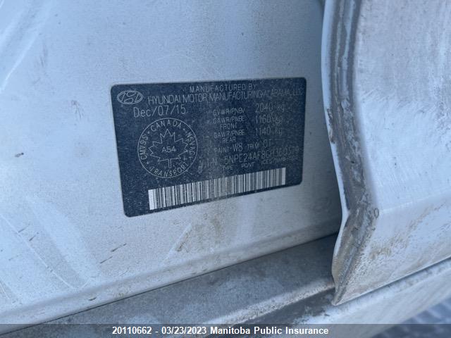 Hyundai SONATA GL 2016 5NPE24AF8GH360379 Image 9