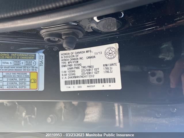 Honda Cr-v Ex-l 2014 2HKRM4H74EH111312 Image 9