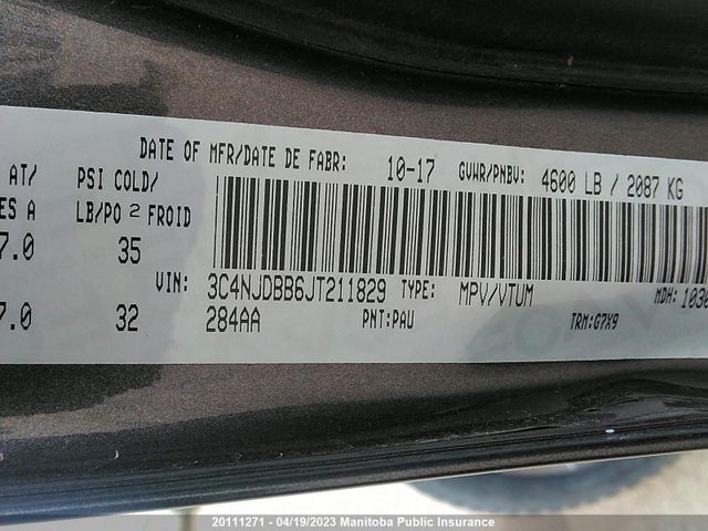 3C4NJDBB6JT211829 Jeep Compass North