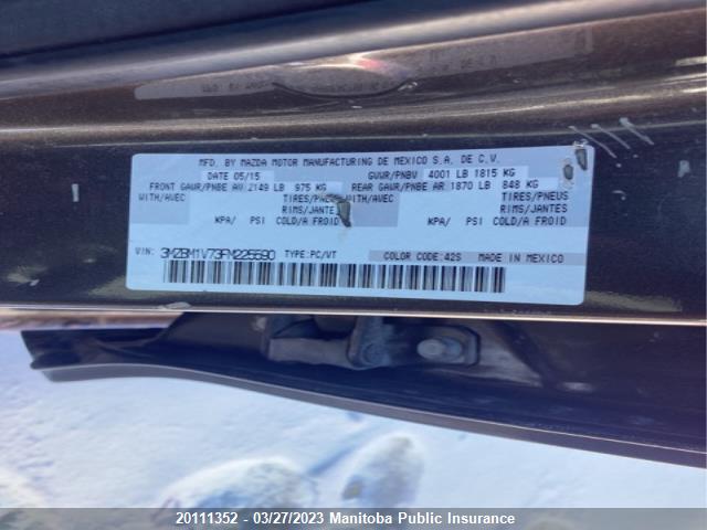 Mazda Mazda3 Gs Sky  2015 3MZBM1V73FM225590 Image 9