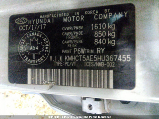 Hyundai ACCENT GL 2017 KMHCT5AE5HU367455 Image 9