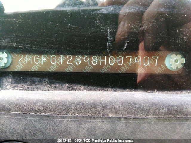 Продаж на аукціоні авто 2008 Honda Civic Dx, vin: 2HGFG12698H007907, номер лоту: 20112182