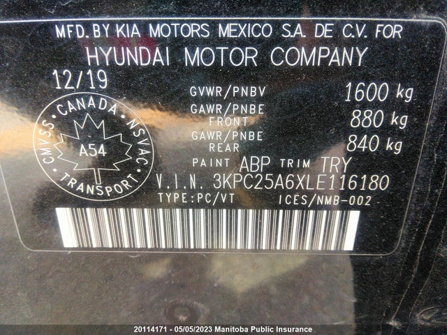 Hyundai Accent Preferred 2020 3KPC25A6XLE116180 Image 10