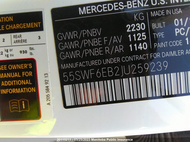 Mercedes Benz C43 4matic  2018 55SWF6EB2JU259239 Image 10