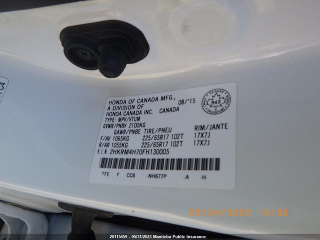Honda Cr-v Ex-l 2015 2HKRM4H70FH130005 Image 7