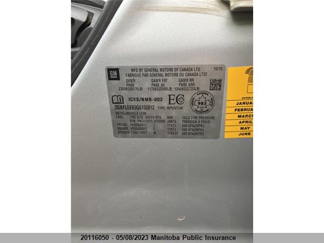 Chevrolet EQUINOX LS 2016 2GNFLEEK9G6155812 Image 9