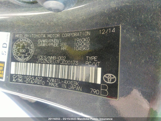 Toyota PRIUS V 2015 JTDZN3EU7FJ020173 Image 10