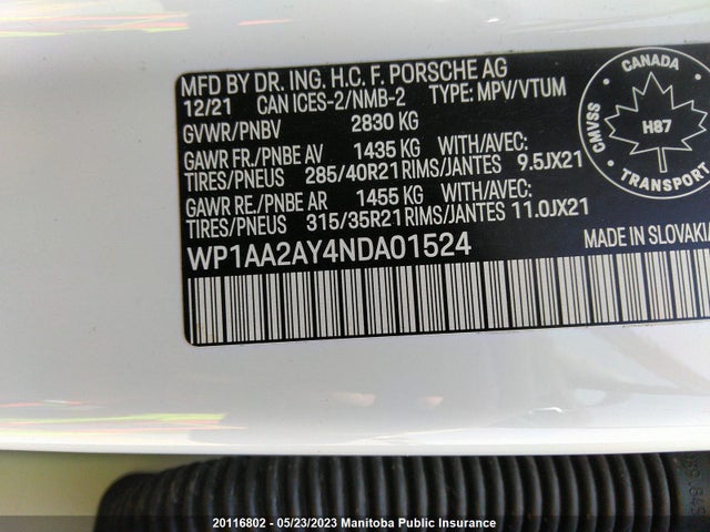 WP1AA2AY4NDA01524 Porsche Cayenne V6