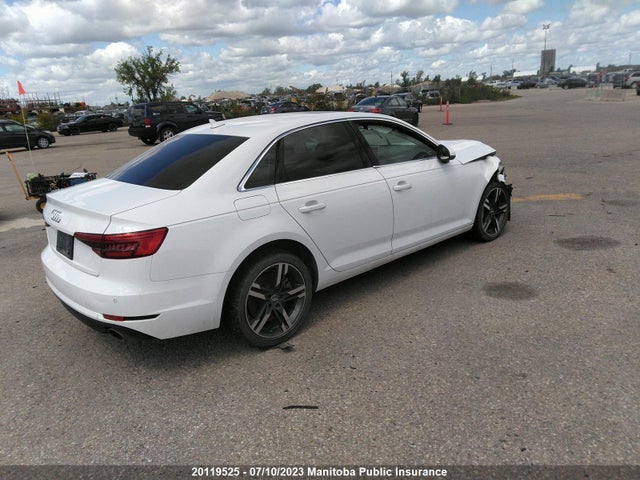 2017 AUDI A4 2.0T QUATTRO VIN: WAUCNAF46HN012728