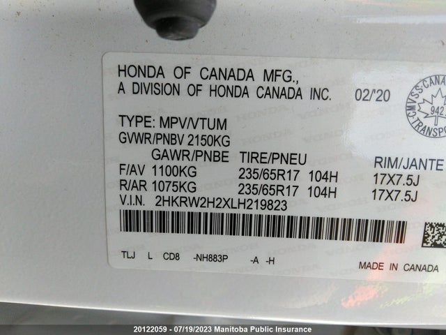 Honda CR-V 2020 2HKRW2H2XLH219823 Image 36